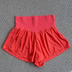 FP Movement Carpe Diem High-Waist Coral Women’s Athletic Shorts